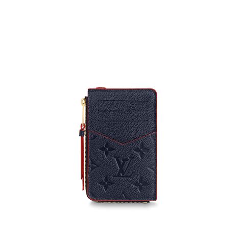 Louis Vuitton Empreinte Recto Verso Card Holder Marine Rouge.